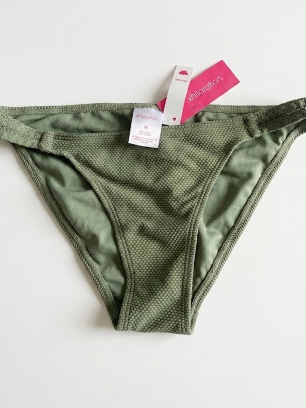 Xhilaration Olive Army Green Textured Bikini Bottoms New Women’s Medium Beach
